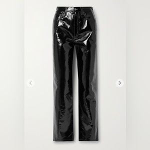 AGOLDE 90s Pinch Waist recycled patent leather-blend straight-leg pants